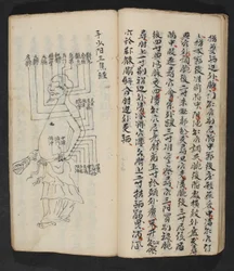 Acupuncture points on the arm, neck and base of the head, from Jing Guan Qi Zhi, 