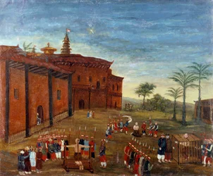 Chinese art: scenes of torture and executions of prisoners