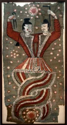 Fuxi and Nuwa, found in the tombs of Astana Cemetery, Turfan