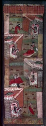 Life of Buddha: episode of the 4 encounters of Siddhartha: an old, a miserable, a sick and a grabatee