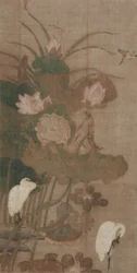 Lotuses, Insects, and Birds