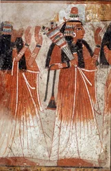 Egyptian Antiquity: Fragment of Mural from Niay