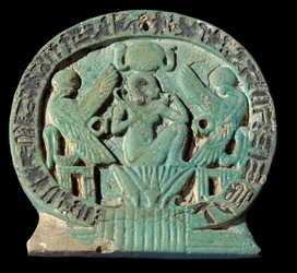 Talisman in Faience Decorates a Mythological Scene: 