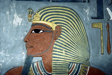 Luxor, Thebes: Valley of the Kings. Tomb of Horemheb, Egyptian Pharaoh of the 19th Dynasty