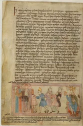 A Scene Showing Anglo-Saxon Justice (illustration)