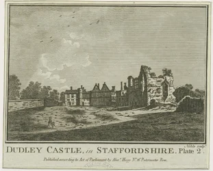 Dudley Castle - The Keep: copper-plate engraving