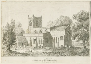 Hanbury Church: etching, nd [c 1800]