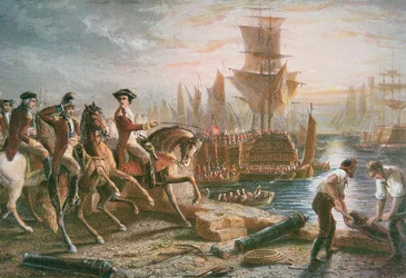 Lord Howe organizes the British evacuation of Boston in March 1776