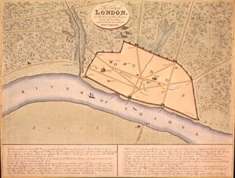 Map of London in Saxon Times, c.900-950 AD
