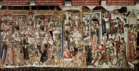 The Feast of King Ahasuerus. Book of Esther: King Ahasuerus (Xerxes I) Gave a Splendid Feast for the Nobles of His Kingdom