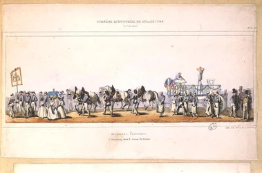 Procession of the Meuniers-Fariniers (Millers) at Strasbourg, 25th June 1840