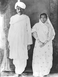 Kasturba (1869-1944) and Mahatma Gandhi (1869-1948)