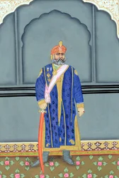 Miniature Painting of Maharaja Sawai Madho Singh II, Jaipur