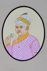 Miniature Painting of Mughal Emperor Akbar
