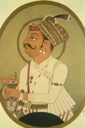 Painting of Rao Bikhaji Ruler, Bikaner, Rajasthan, India