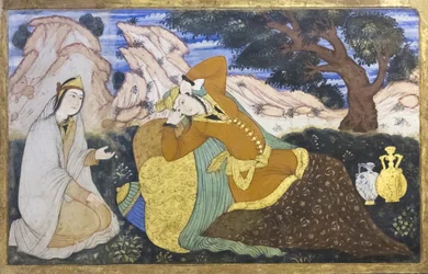 Fresco at Chehel Sotoun palace, Esfahan, Iran