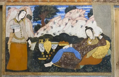 Fresco at Chehel Sotoun Palace, Esfahan, Iran