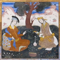 Fresco at Chehel Sotoun palace, Esfahan, Iran