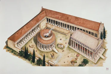Ceremonial circular tholos and temple of Asclepius, Epidaurus, 4th century BC