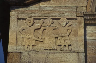 Detail from the facade of the parish church of Santa Maria