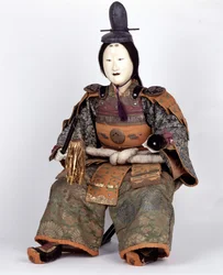 Japanese doll from the Edo period appearing at the Boys Party. Captier Collection. Paris