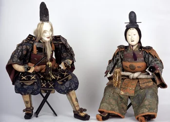 Japanese Dolls from the Edo Period Appearing at the Boys Party. Captier Collection. Paris