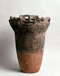 Large terracotta vase from Fukushima, Jomon period 16th-10th century BC