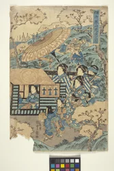 Flower-Viewing at Gotenyama, 3 (part of triptych)