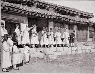 Bowmen in the Old Palace of Seoul, Korea, End of 19th Century