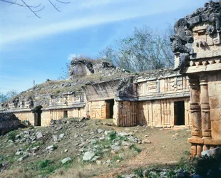 The Palace of Labna, Puuc style building, Yucatan (Mexico). Mayan Civilization. 4th-10th Century.
