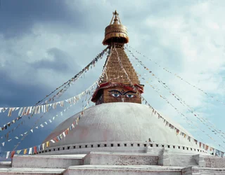 View of the Buddhist Stupa, 8th century