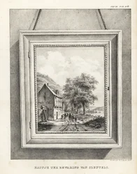 Locker for the Storage of Keys Hidden in a Picture Frame with Landscape