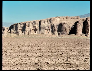 View of the Necropolis and the Four tombs belonging to Achaemenid kings, from left to right, Arius II, Artaxerxes I and Darius I the Great
