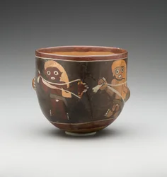 Bowl Decorated with Men Spinning, Nazca South Coast