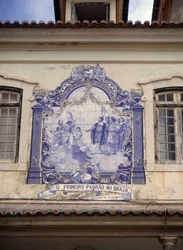 Discovered Brazil in 1500 by Pedro Alvares Cabral. Tiles in the Surroundings of Lisbon.