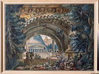 Arch. Preparatory Decor for a Theatre Play