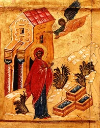 Icon depicting the Annunciation to St. Anne (detail)