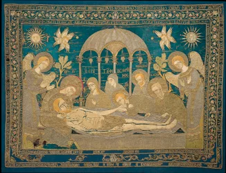 The Entombment - Wool embroidery by an anonymous Russian author