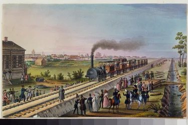 Arrival of the First Train from Saint Petersburg to Tsarskoye Selo, October 30, 1837