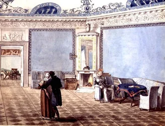 Neo-Classical Blue Drawing Room in St. Petersburg