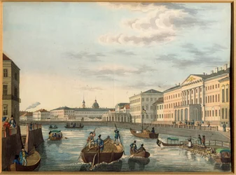 View of the Fontanka River in Saint Petersburg