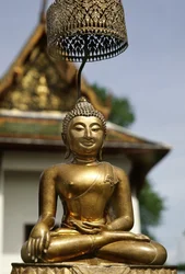 The Phra Buddha Sihing exposed to worshippers during the New Year celebrations