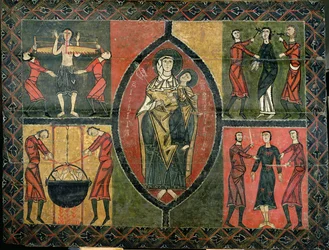 Altar Depicting St. Quirze and St. Julita with Scenes of Martyrdom