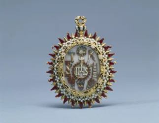 Two-Sided Pendant with Symbols of Christ and the Passion, and Christ in the Temple among Elders
