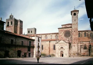 View of the Cathedral from the Plaza Mayor, Built 1150-14th Century