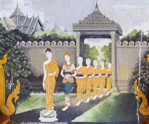 Fresco Depicting a Scene from the Life of Buddha, Wat Phra That Doi Suthep Temple
