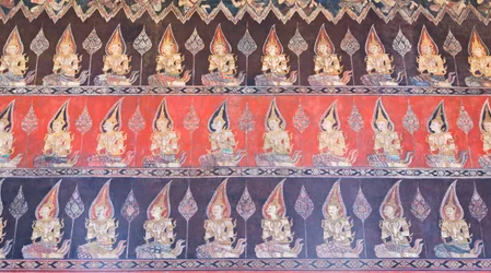 Mural Paintings in the Buddhaisawan Chapel, Palace of Wang Na