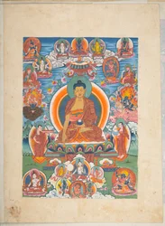 One of 12 drawings depicting Tibetan deities by a Tibetan artist, probably at Lhasa, c.1800