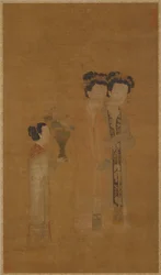 Court ladies and attendant, Ming dynasty, 16th century