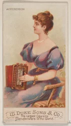 Accordion, from the Musical Instruments series N82 for Duke brand cigarettes, 1888
